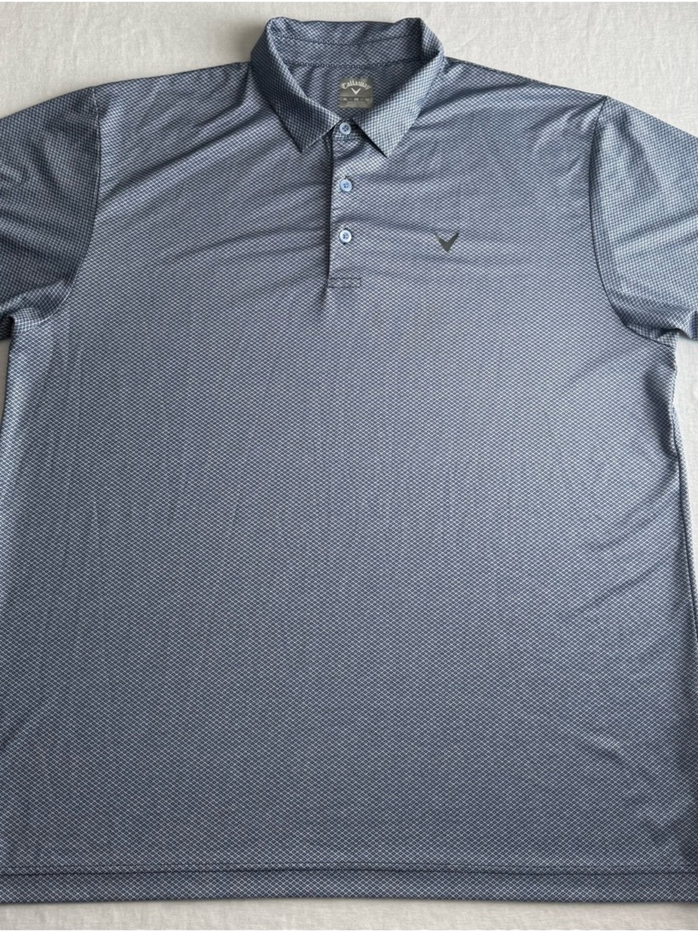 Callaway Blue Geometric Performance Golf Polo XL